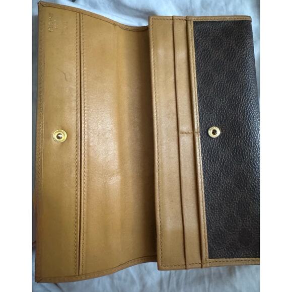 Celine Bifold Long Wallet Brown Macadam EC-20087 Wallet Good Condition PVC - Picture 6 of 10